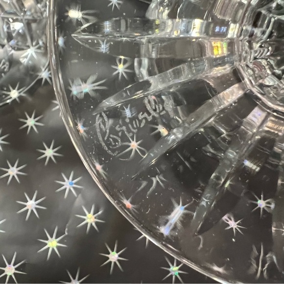 4 Royal Brierley Gainsborough Crystal Champage Tall Sherbet Goblets Signed - Picture 6 of 7